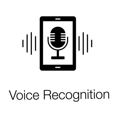 Ses tanıma simgesinin sağlam düzenlenebilir simgesi 