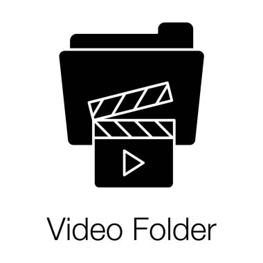 Video dizinini sembolize eden klasörü olan alkışlar 