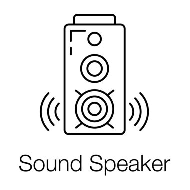 Satır tasarımında ses hoparlörü simgesi, 