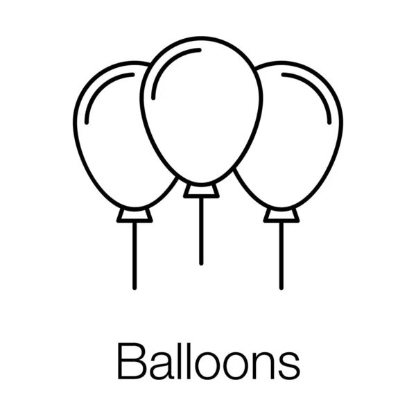 Wedding Party Celebration Accessories Balloons Icon Doodle Design — 스톡 벡터