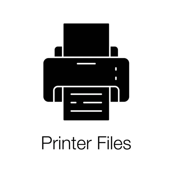 Printing Machine Met Papier Printer Bestanden Pictogram — Stockvector