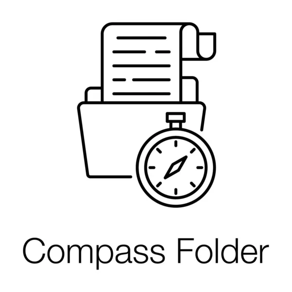 Icon Compass Folder Vector Websites — Stock Vector