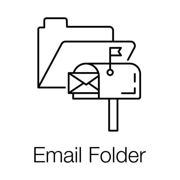 Dokumentum Postaládával Mail Mappa Ikon — Stock Vector