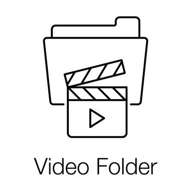 Video dizinini sembolize eden klasörü olan alkışlar 