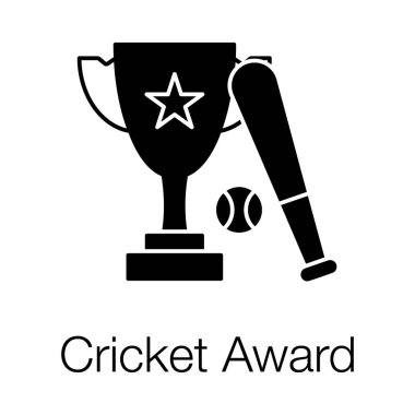 Katı tasarımda beyzbol ödülü simgesi 