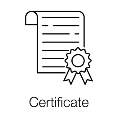 Sertifika simgesi tasarımı, satır vektörü 