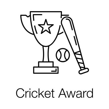 Satır tasarımında beyzbol ödülü simgesi 