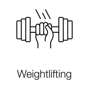 İnsan eli ağırlık kaldırma halter konsepti  