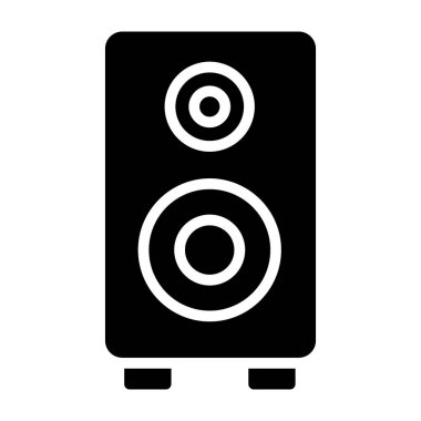 Müzik ses sistemi, woofer simgesi tam biçimli.