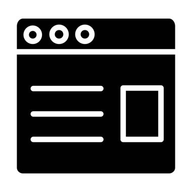 Web sitesi düzeni konsepti, katı vektör tasarımı 