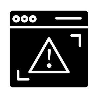 Ünlem işaretli web sitesi, web hata simgesi.