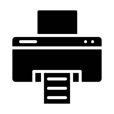 Yazdırma makinesi, donanım simgesi katı tasarım.