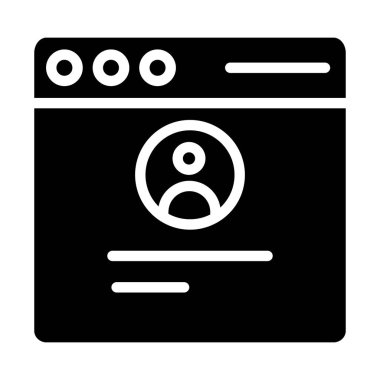 Web profili vektörü web sayfası konsepti üzerindeki Avatar.