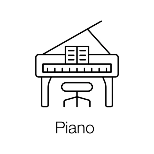 Design Ícone Piano Musical Eletrônico — Vetor de Stock