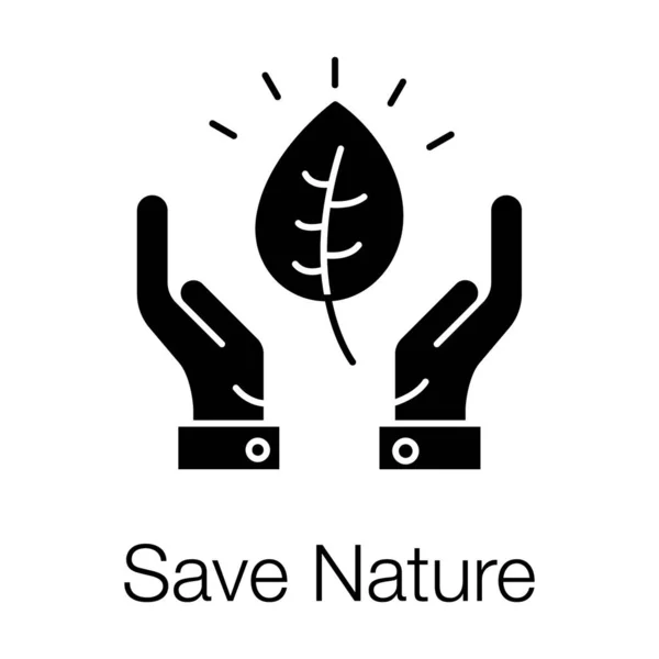 자연의 아이콘 디자인 생태학적 — 스톡 벡터