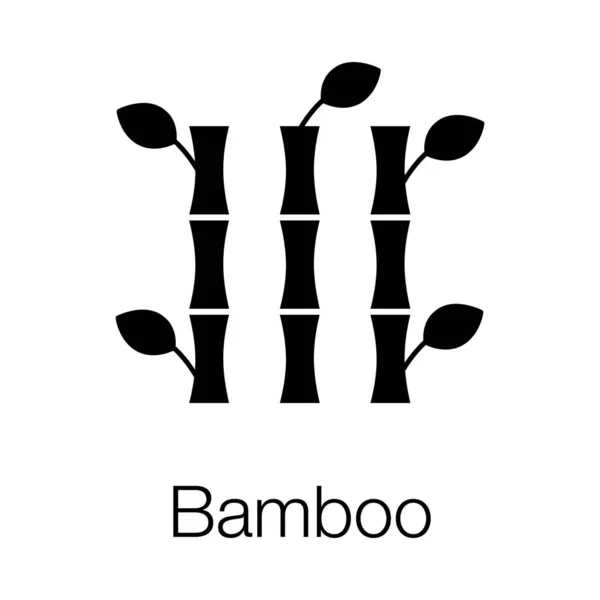 Bâtons Bambou Design Icône Solide — Image vectorielle