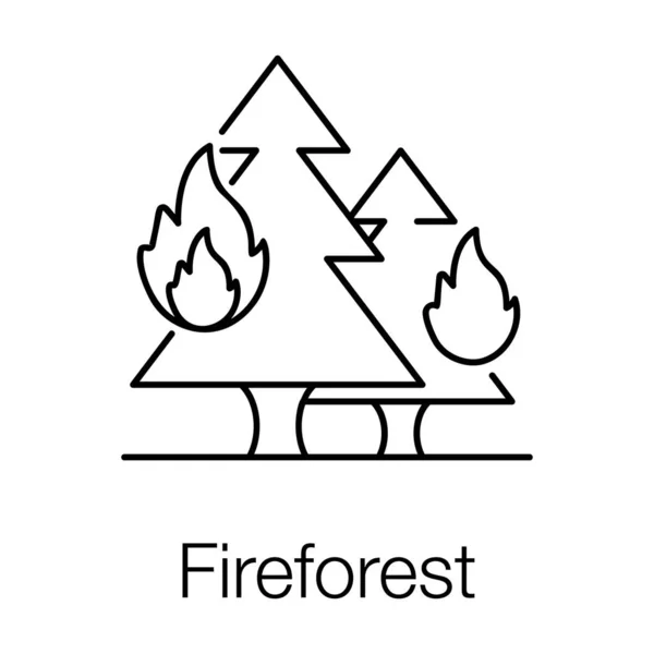 Дизайн Иконы Fireforest Стихийное Бедствие — стоковый вектор