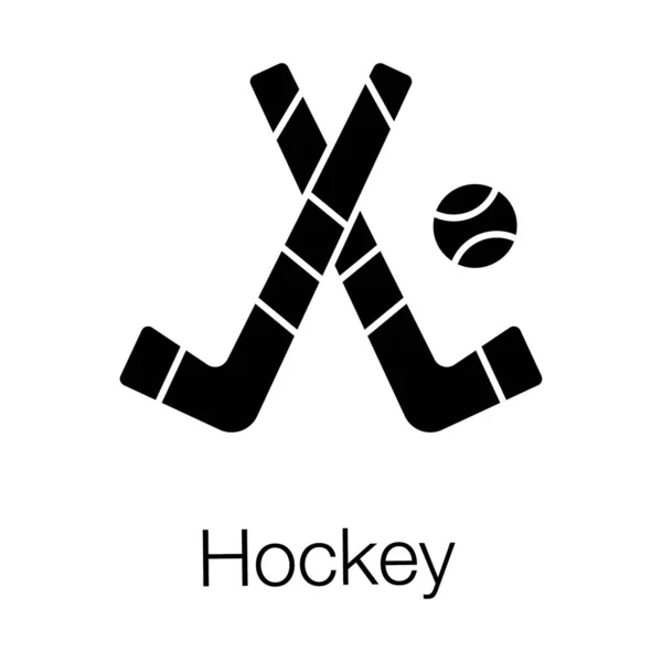 Hockey Stick Ball Make Goal — Stock Vector