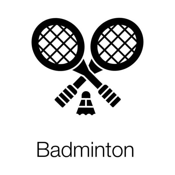 Badminton Design Vetorial Raquete Tênis —  Vetores de Stock