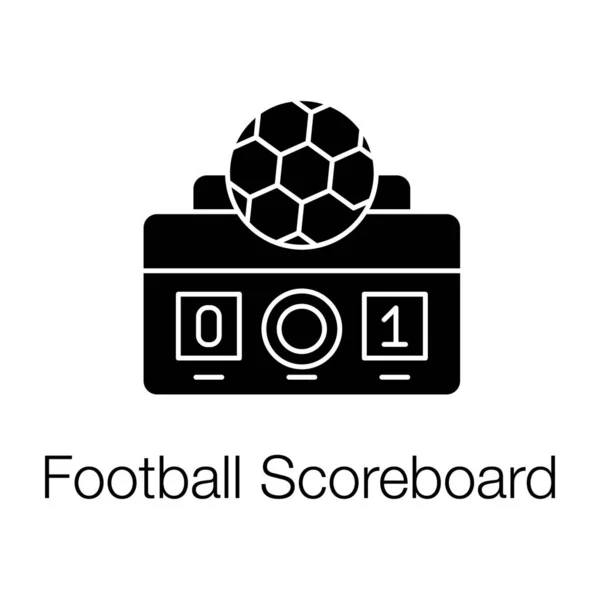 Icône Tableau Score Football Dans Design Solide — Image vectorielle