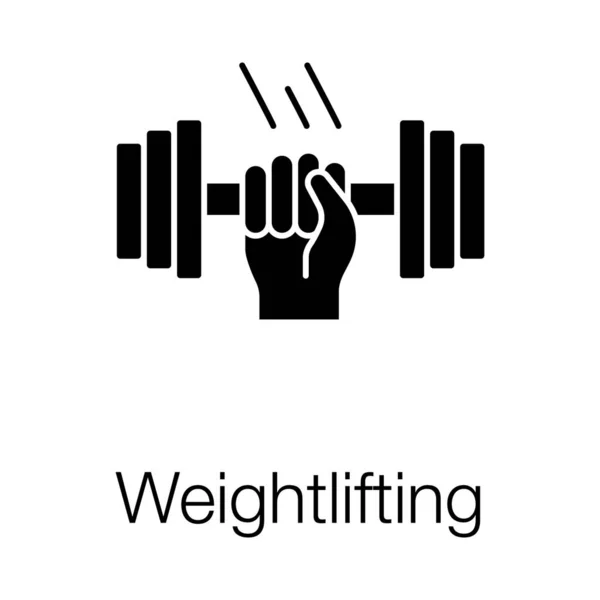 Human Hand Holding Weight Showcasing Weightlifting Concept — Stockový vektor