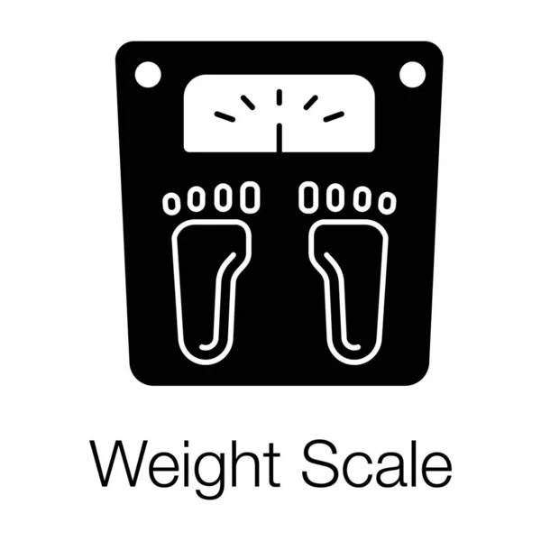 Машина Двухфутовыми Знаками Измерительным Счетчиком Обозначающим Значок Весовой Шкалы — стоковый вектор