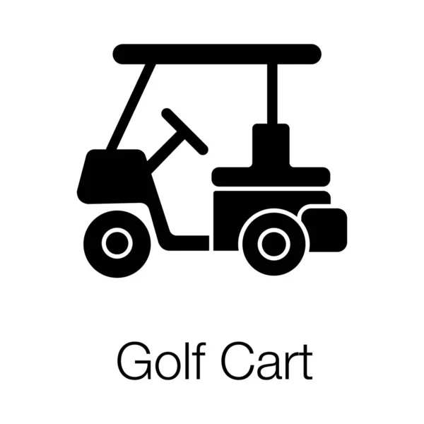 Icon Golf Cart Filled Vector — Stock Vector