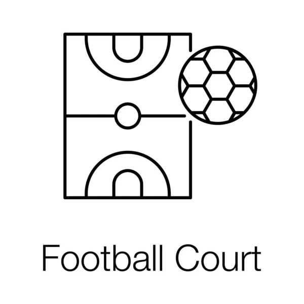 Ένα Γήπεδο Ποδοσφαίρου Που Χρησιμοποιείται Από Τους Παίκτες Για Παιχνίδι — Διανυσματικό Αρχείο