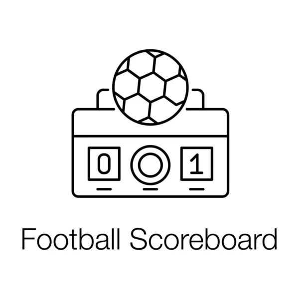 Εικονίδιο Πίνακα Αποτελεσμάτων Ποδοσφαίρου Στο Σχεδιασμό Γραμμή — Διανυσματικό Αρχείο