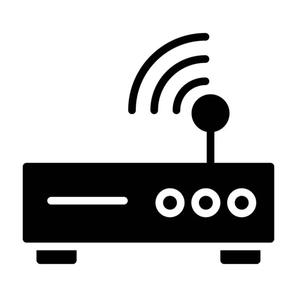 Een Apparaat Voor Het Punt Van Toegang Met Signalen Wifi — Stockvector