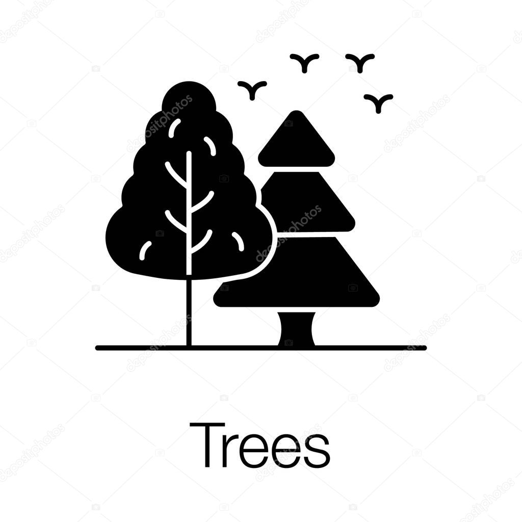 Trees together conceptualizing forest vector 