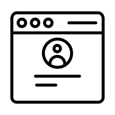 Web profili vektörü web sayfası konsepti üzerindeki Avatar.