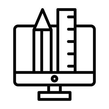 Web sitesi düzeni konsepti, satır vektör tasarımı 