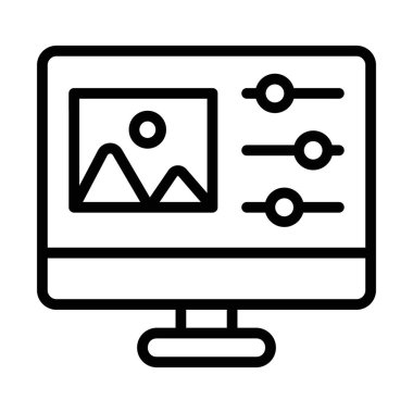 Satır biçiminde Web manzara simgesi 