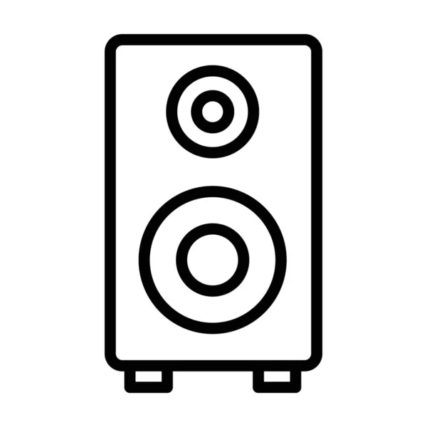 Sistema Sonido Musical Icono Woofer Estilo Línea — Vector de stock