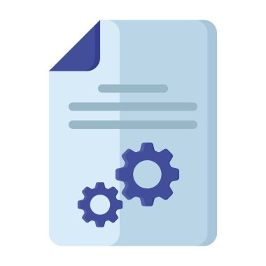 düz belge yönetimi simge vektör 