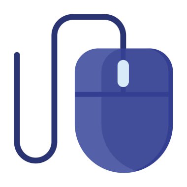 Bilgisayar donanım aygıtı, fare yassı tasarım simgesi