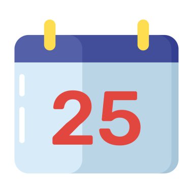 Takvimin düz biçim simgesi, olay planlayıcısı 