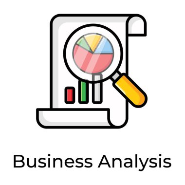 İş analizi vektörünü gösteren bir raporda büyüteç 