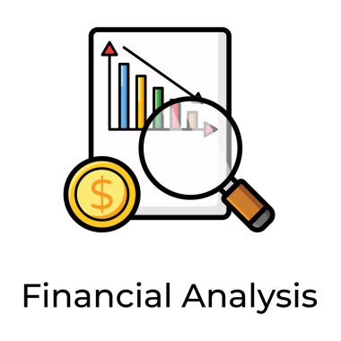 Düz düzenlenebilir vektörde finansal analiz vektörü 