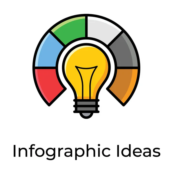 Ideia Infográfica Design Vetorial Editável Plano — Vetor de Stock