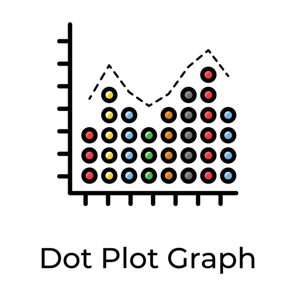 Dot Plot Grafiek Beste Voor Zakelijk Gebruik — Stockvector