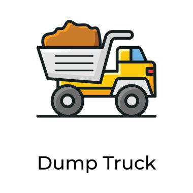 Toprak, kum, kaya gibi kaba maddeleri taşımak için çöp kamyonu 