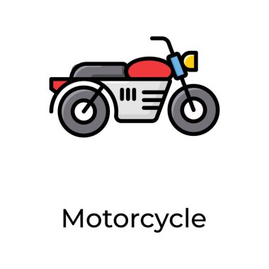 Motosiklet düz düzenlenebilir vektör, scooter konsepti 