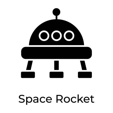 Uzay gemisi simgesi tasarımı, uzay mekiği.