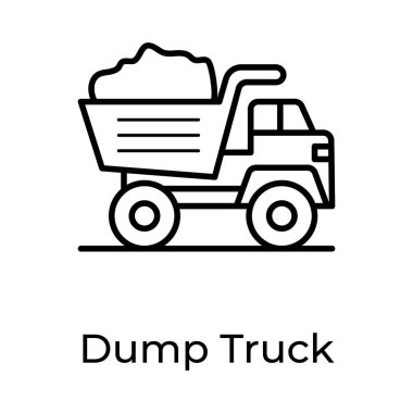 Toprak, kum, kaya gibi kaba maddeleri taşımak için çöp kamyonu 