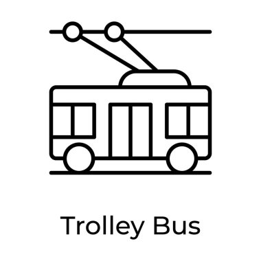 Nakliye şirketi için en iyisi Trolley bus simgesi 