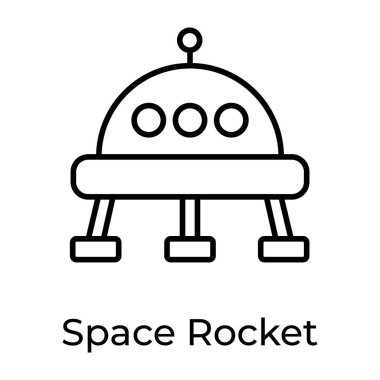 Uzay gemisi simgesi tasarımı, uzay mekiği.