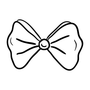 Modaya uygun kısa kravat, el çizimi simge. 