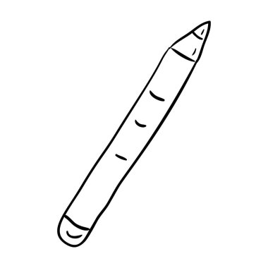 Beauty product, doodle icon of eye pencil vector design 